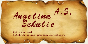 Angelina Sekulić vizit kartica